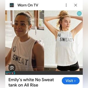 FP Movement by Free People White 'No Sweat' Open Back Tank Top-S